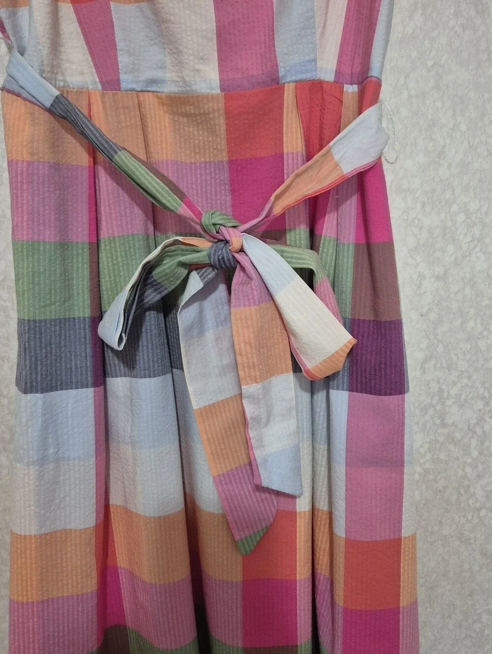 NWT KATE SPADE X TARGET Multi-Color Checkered Spaghetti Strap Dress-Size:S